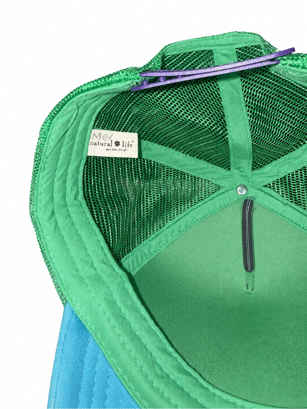 Natural Life MTN GRL Floral Trucker Hat Mesh Snapback Teal Green Women’s - Picture 2 of 5